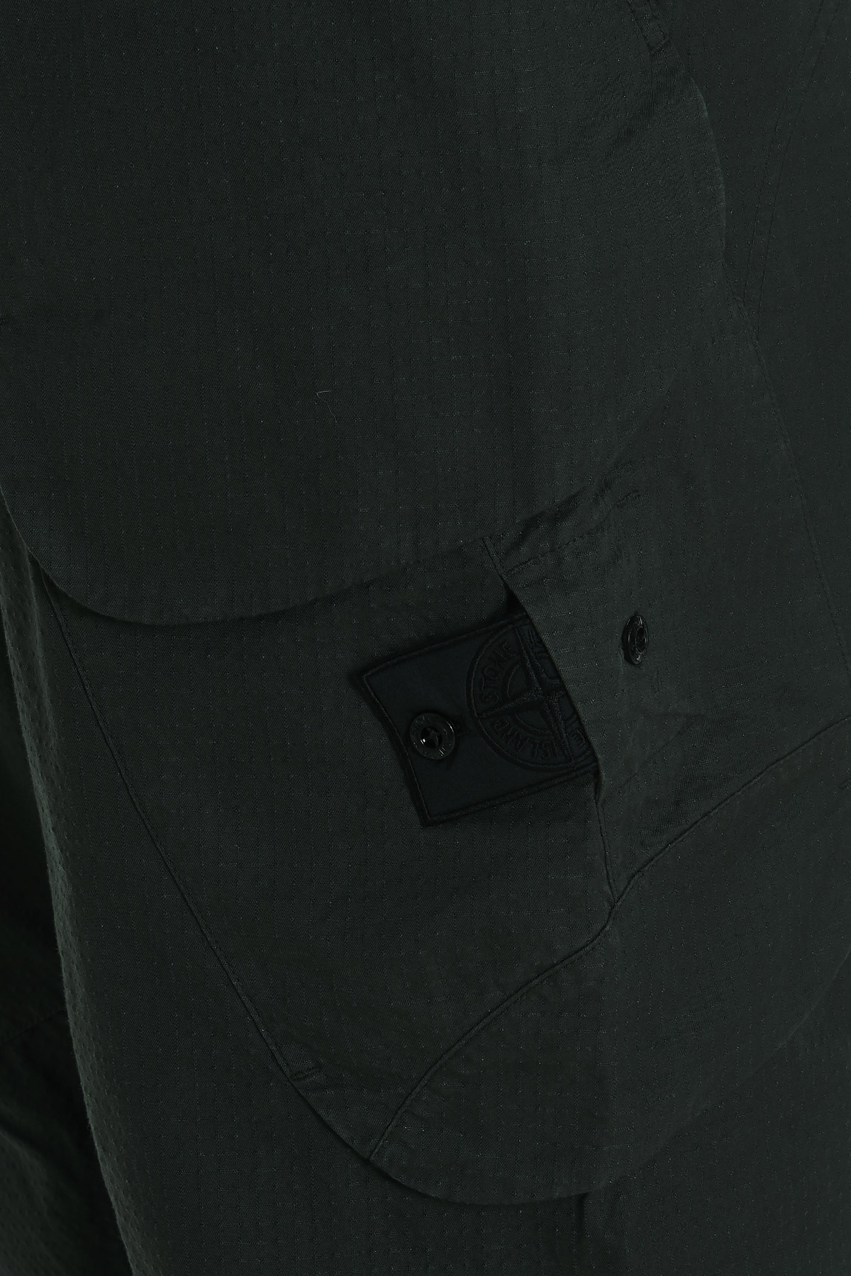 Stone Island Tapered Cargo Trousers In Gray