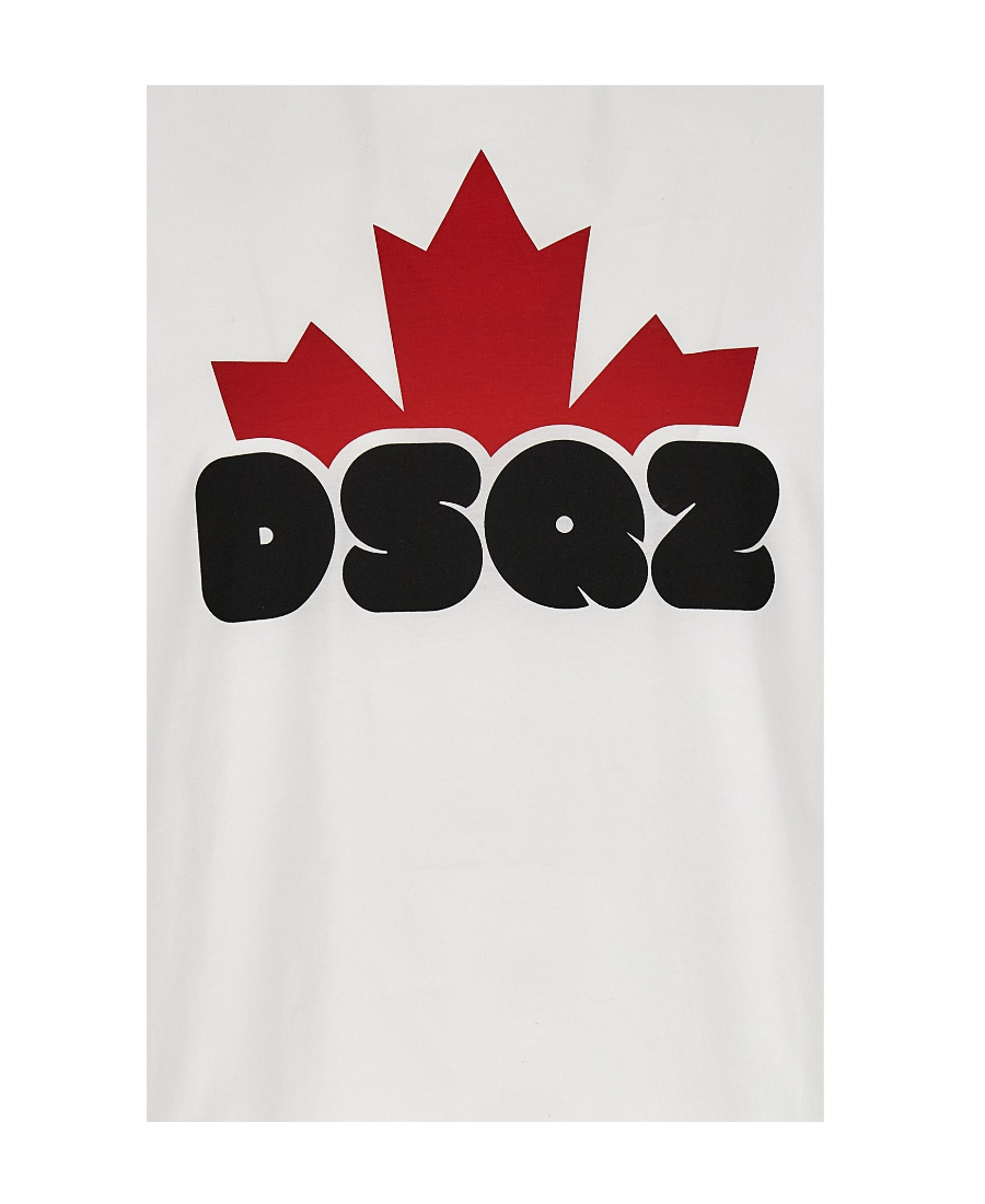 Dsquared2 Dsq2-print Short-sleeve T-shirt In White