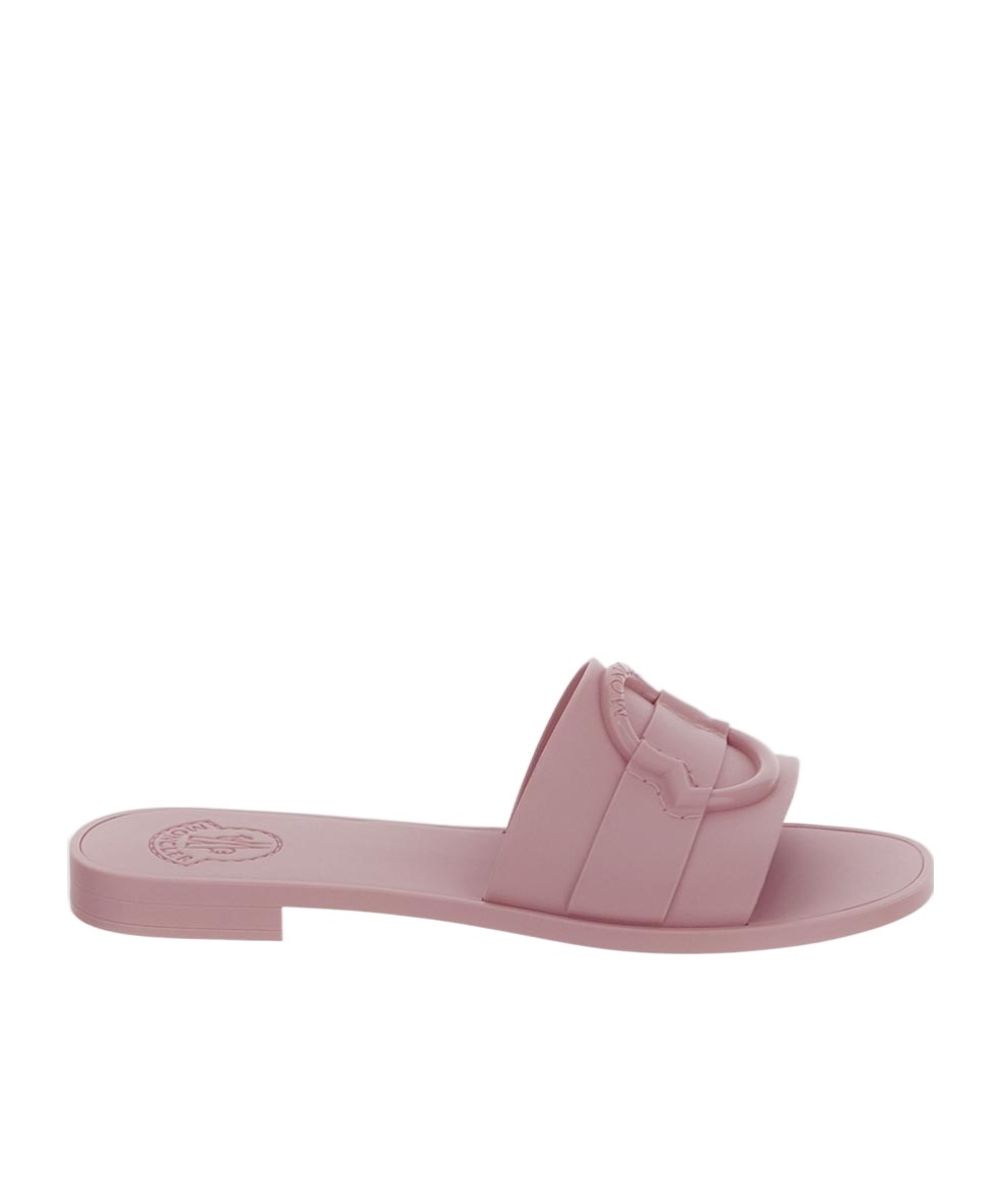 Moncler Bell Slip-on Sliders In Nude
