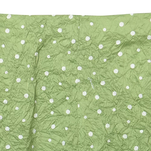 Ganni Green Polka Dot Midi Skirt In Green