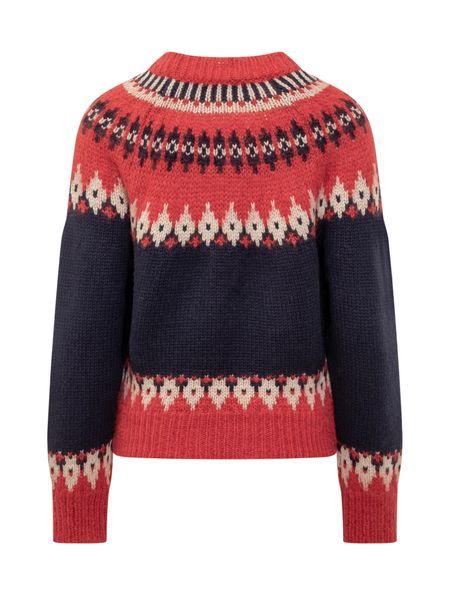 Dsquared2 Fair Isle Intarsia Knit Jumper In Black
