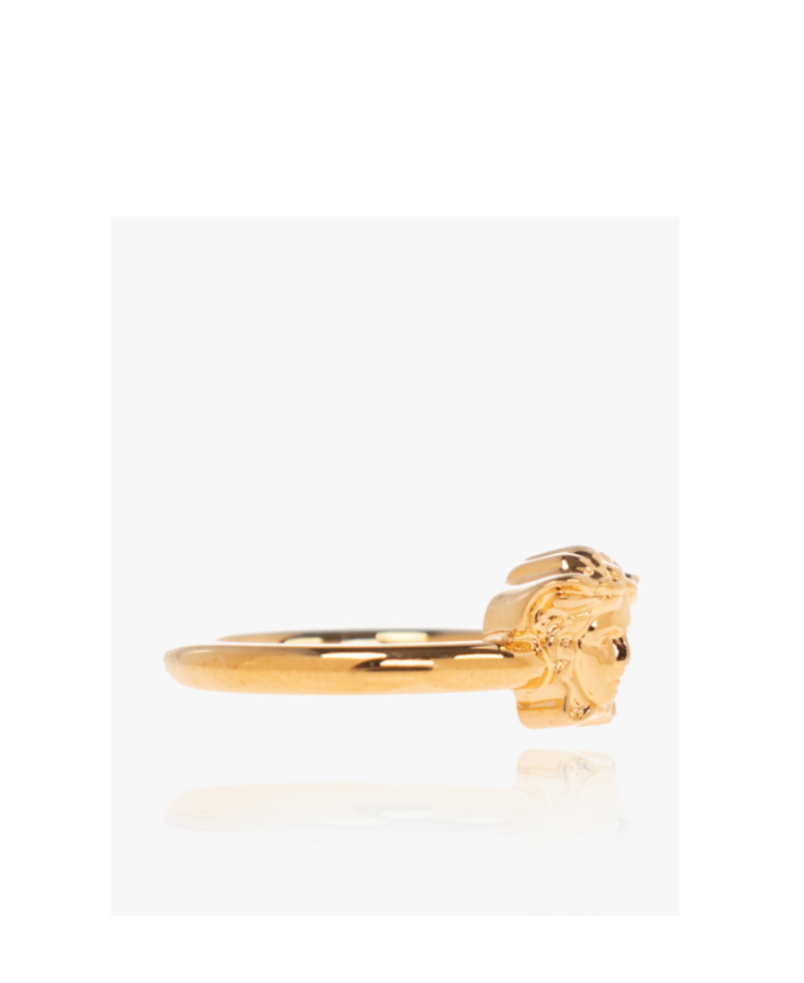 Versace Medusa Head Ring In Yellow