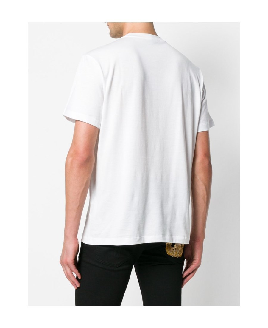 Versace Pattern Printed Short-sleeved T-shirt In White