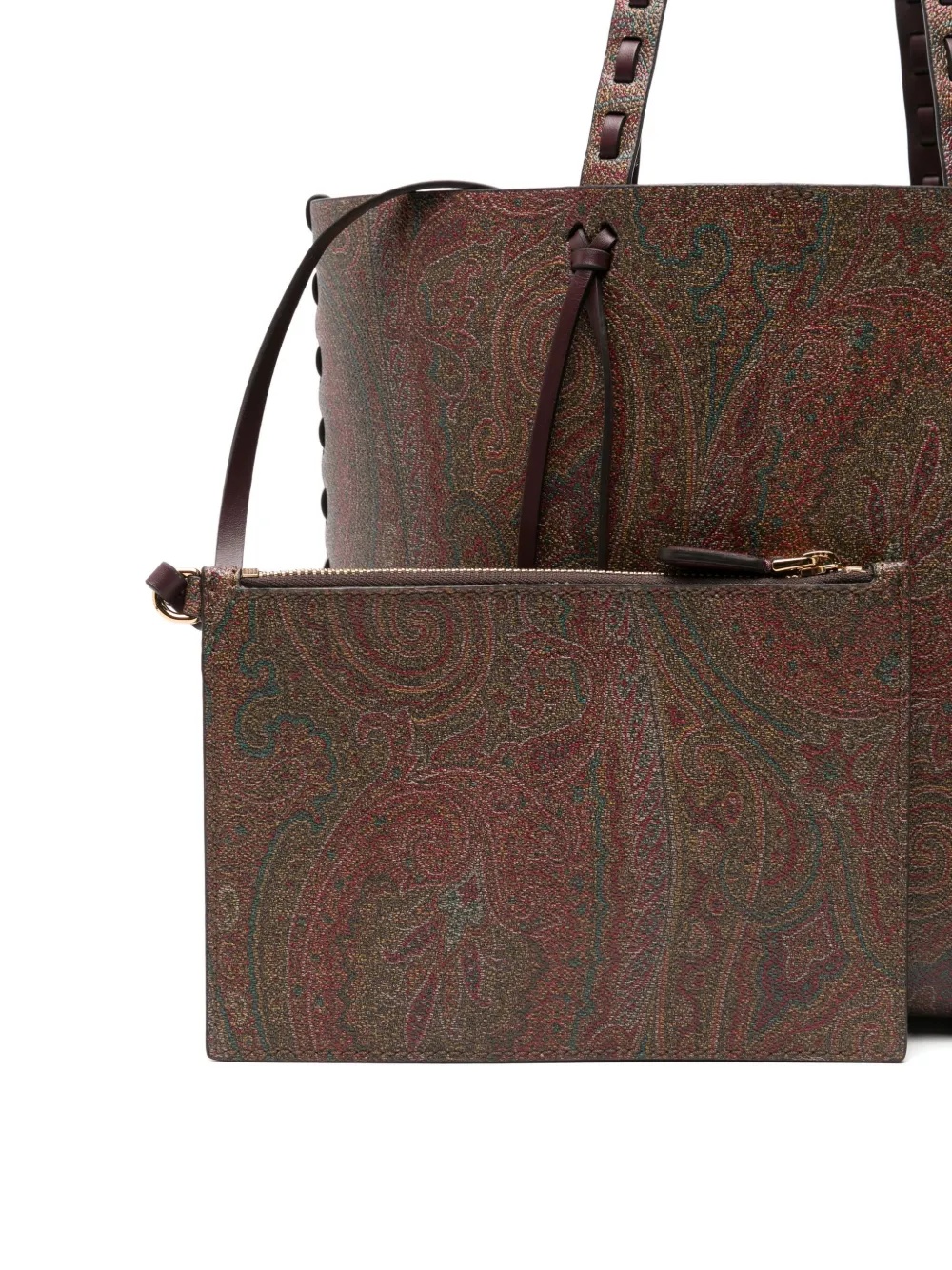Etro Paisley-pattern Shoulder Bag In Brown