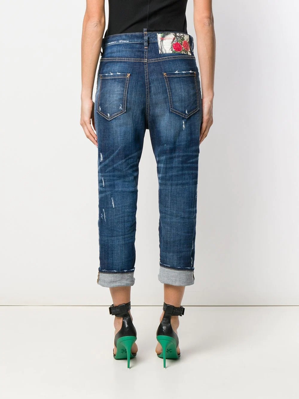 Dsquared2 Logo Details Jeans In Blue