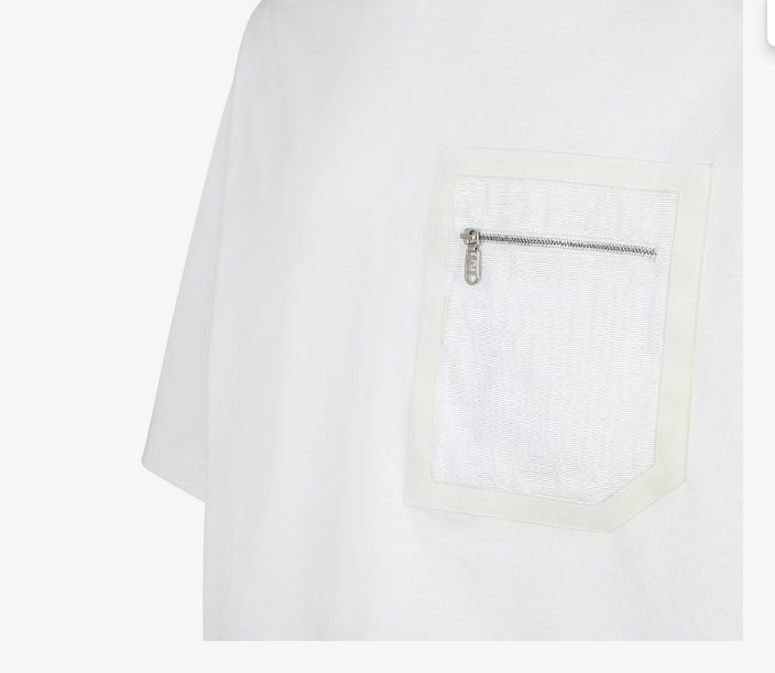 Fendi Ff Chest Pocket Cotton T-shirt In White