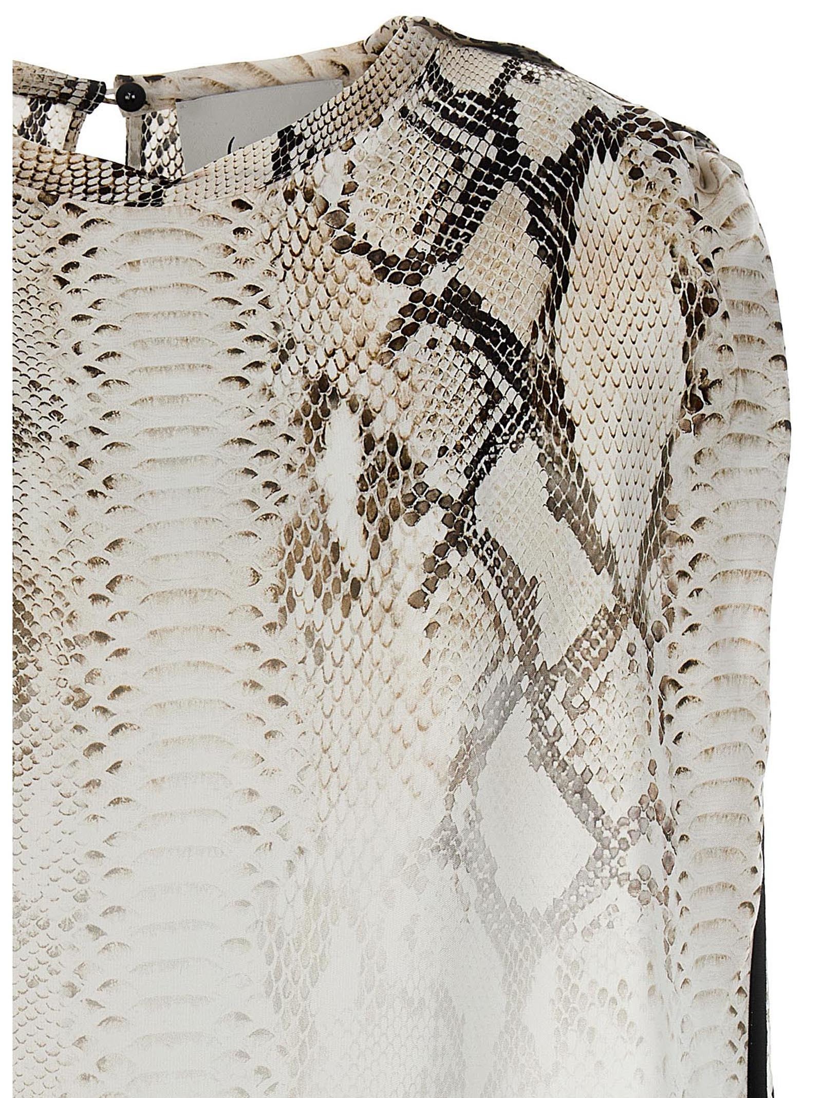 Nude Sleeveless T-shirt With Round Neck In White