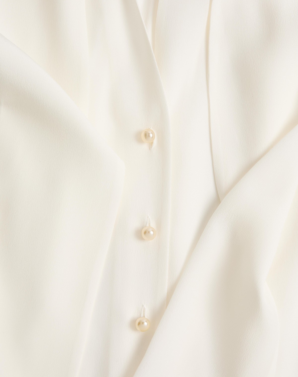 Valentino Crepe De Chine Shirt In White