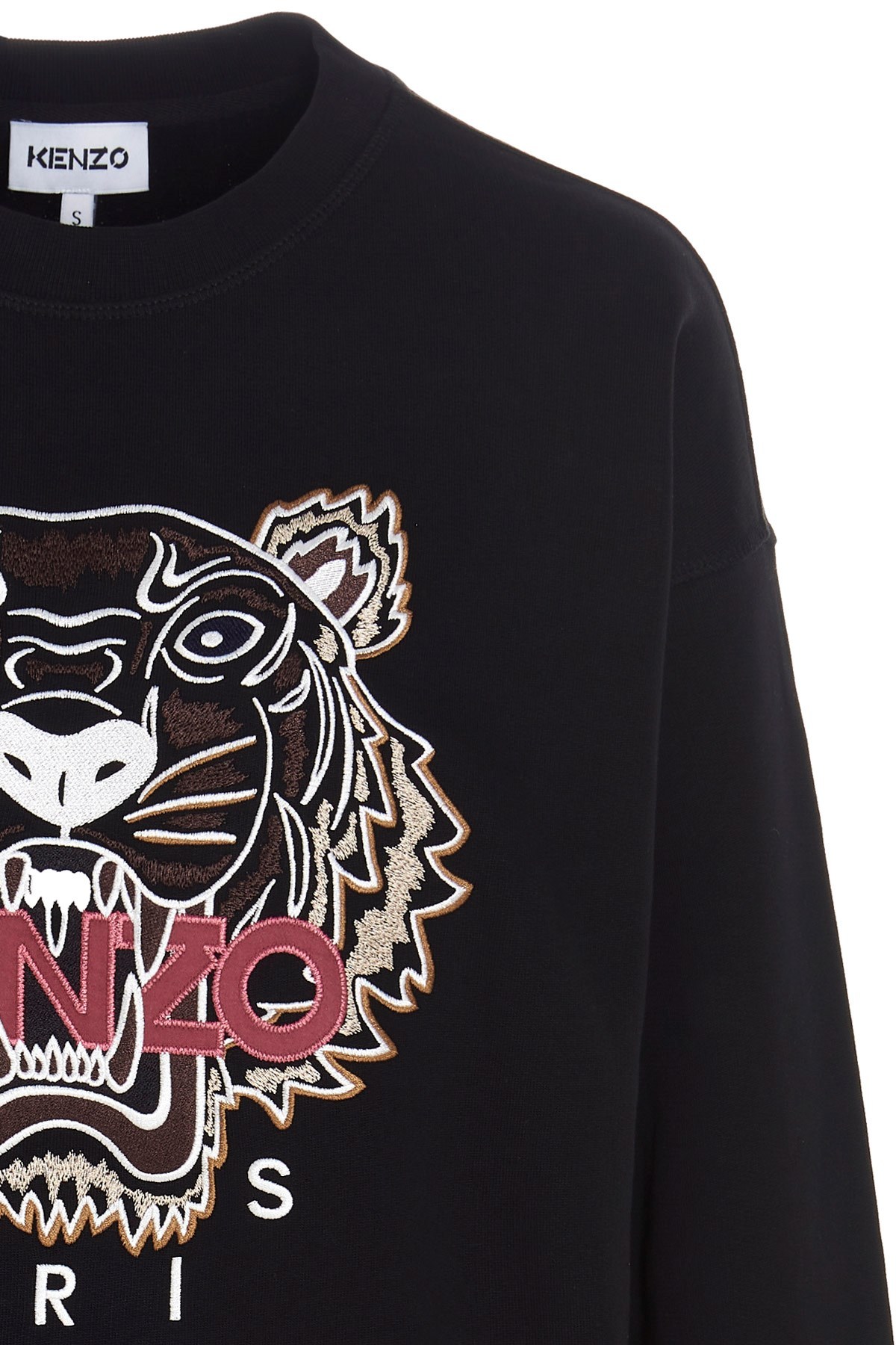 Kenzo Tiger-print Jumper Dress In Black