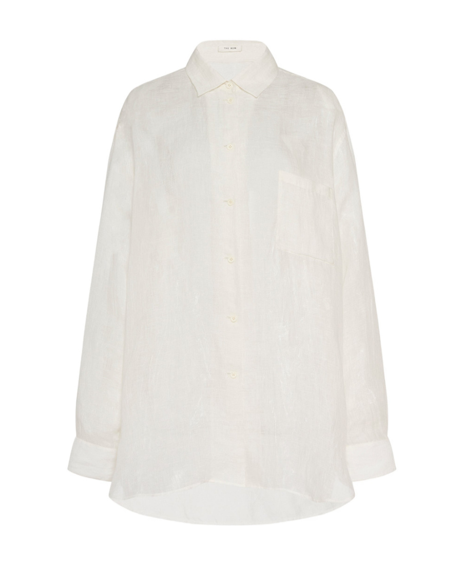 The Row Logo Shirt In Ivory White