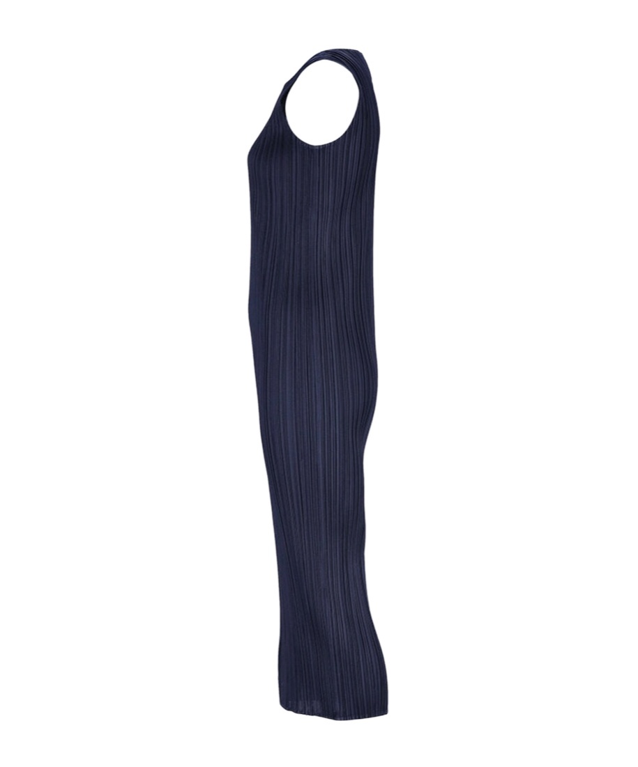 Issey Miyake Navy Monthly Colors August Midi Dress In Blue