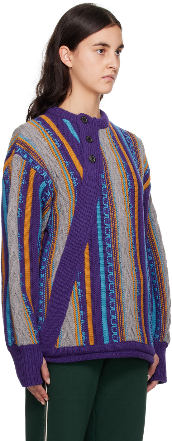Ader Error Button Detail Sweater In Multicolor