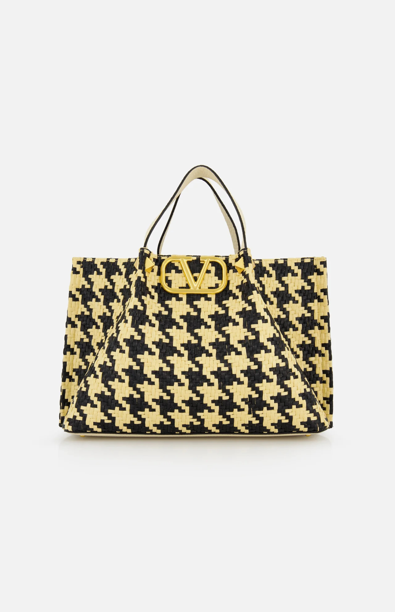 Valentino Double Handle Shoulder Bag In Brown