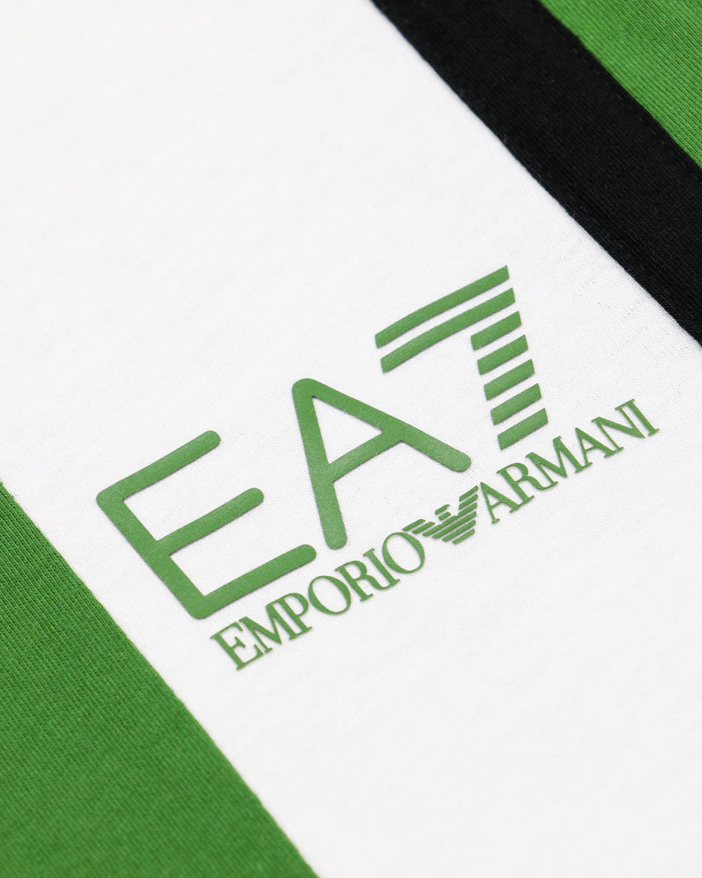 Ea7 Logo Printed T-shirt With Round Neck In Green