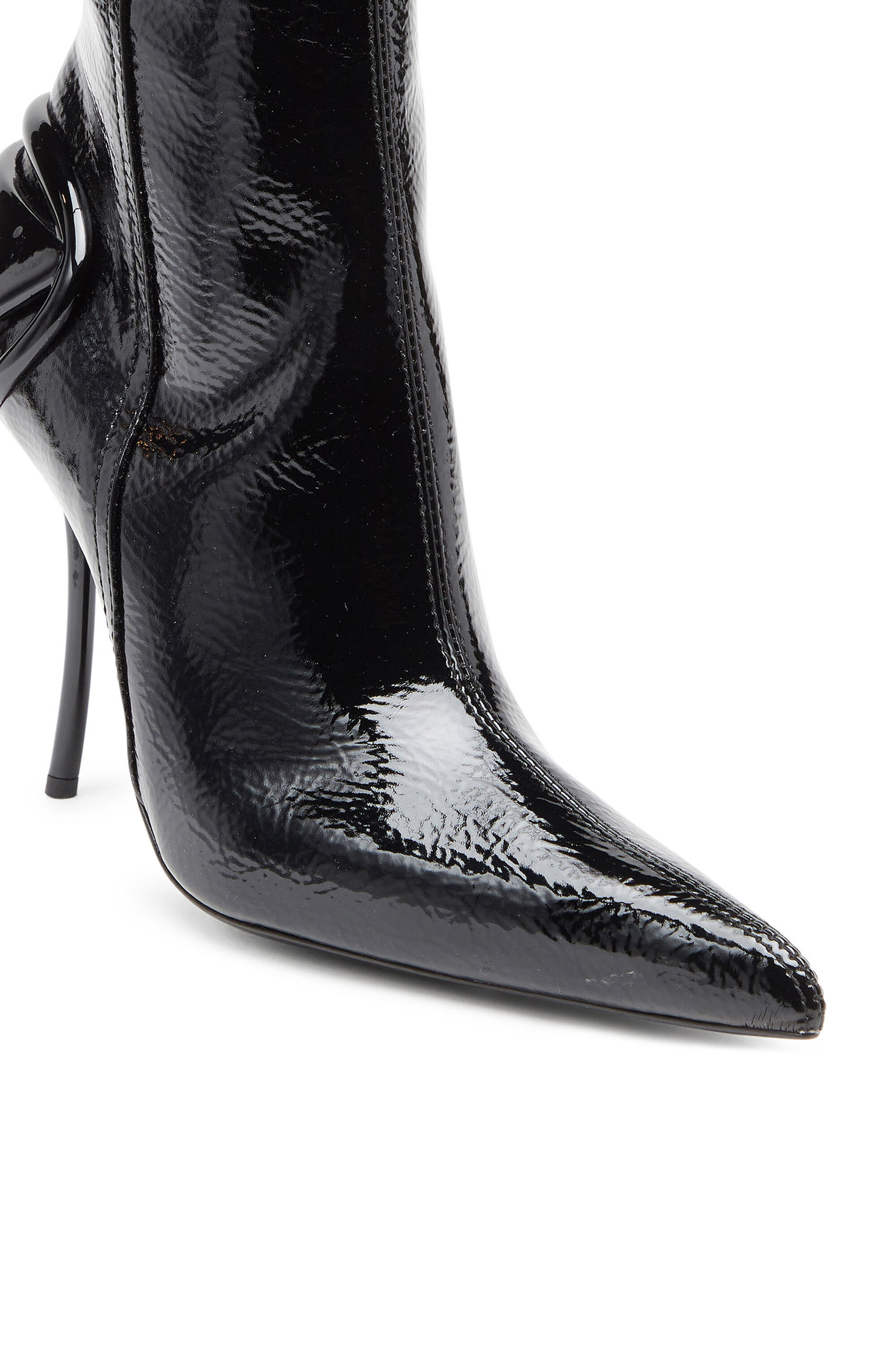 Diesel 110mm Leather Boots In Black