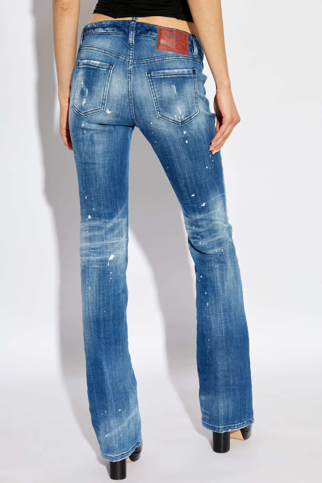 Dsquared2 Mid-rise Flared Jeans In Blue