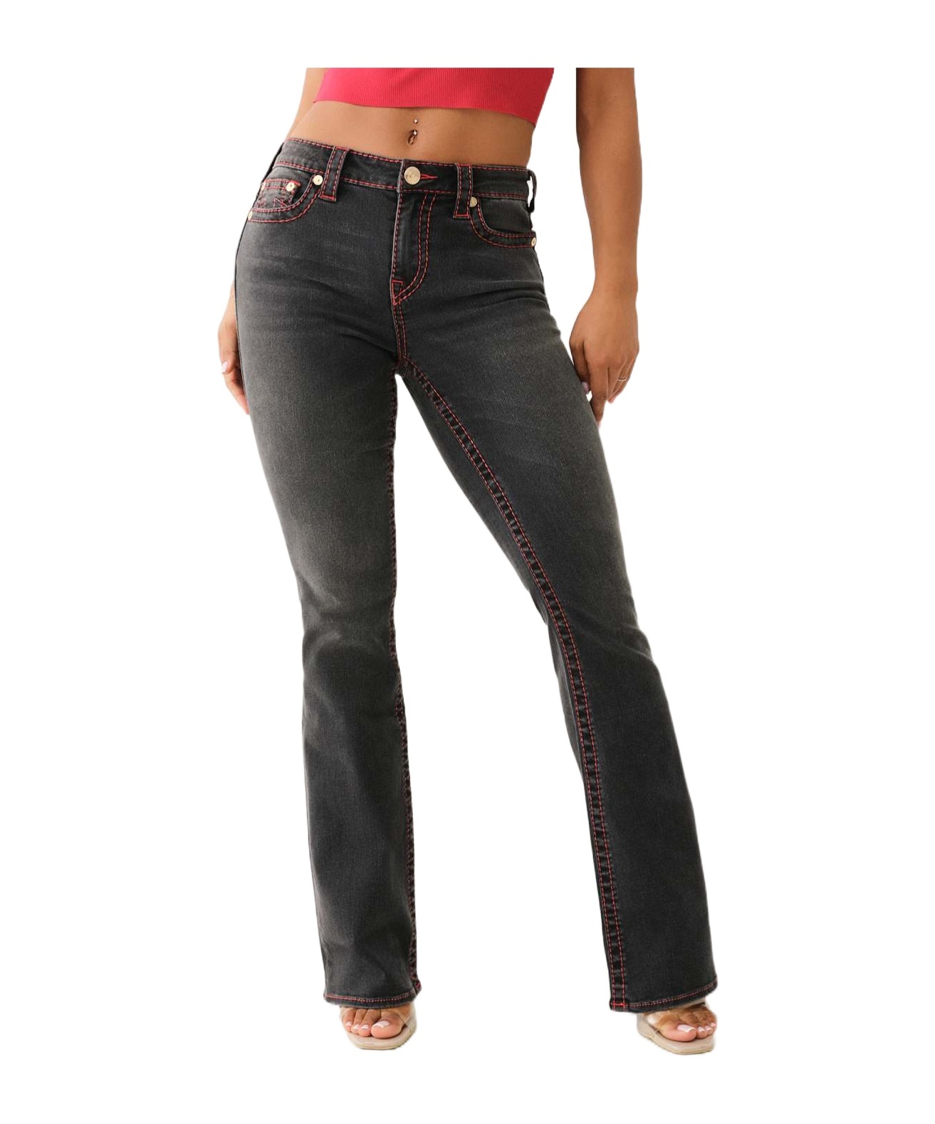 True Religion Becca Lurex Big T Bootcut Jean In Black