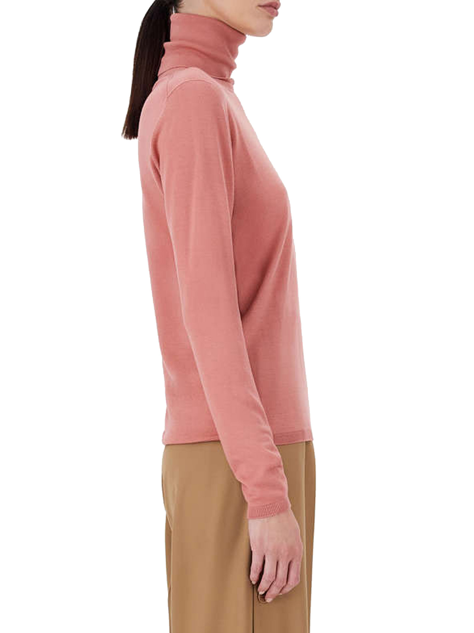 Max Mara Pure Natural Wool Yarn Pullover In Pink