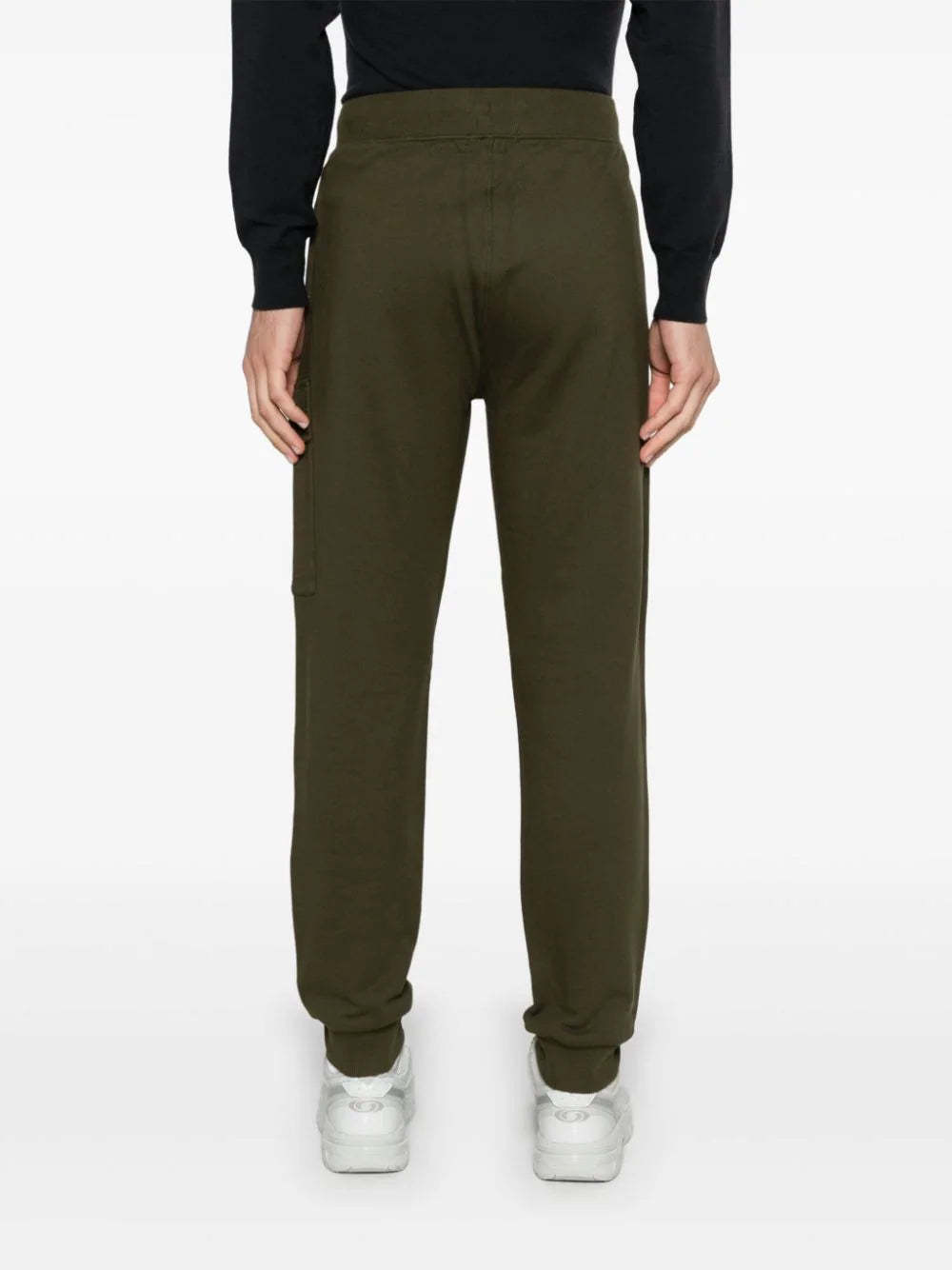 C.p. Company Lens-detail Cargo Track Pants In Green