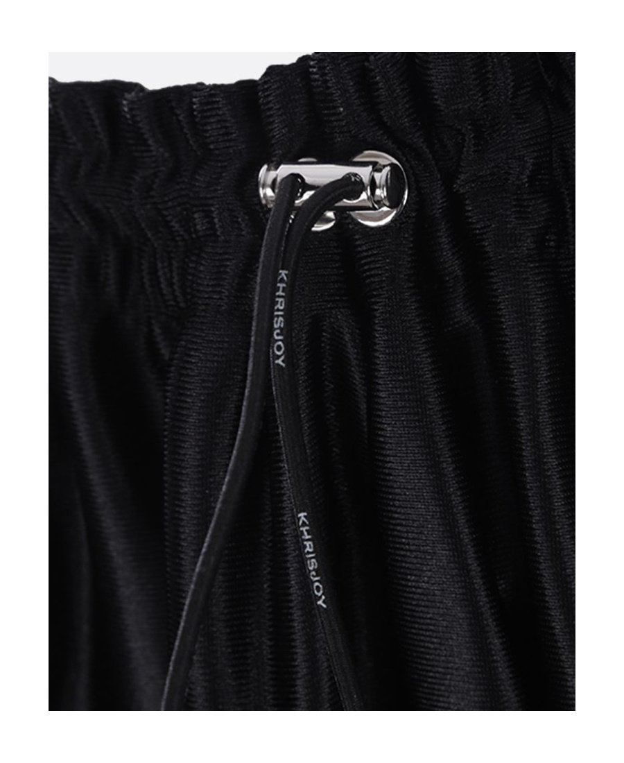 KHRISJOY KHRISJOY METALLIC-EFFECT ELASTIC DRAWSTRING WAIST TROUSERS 