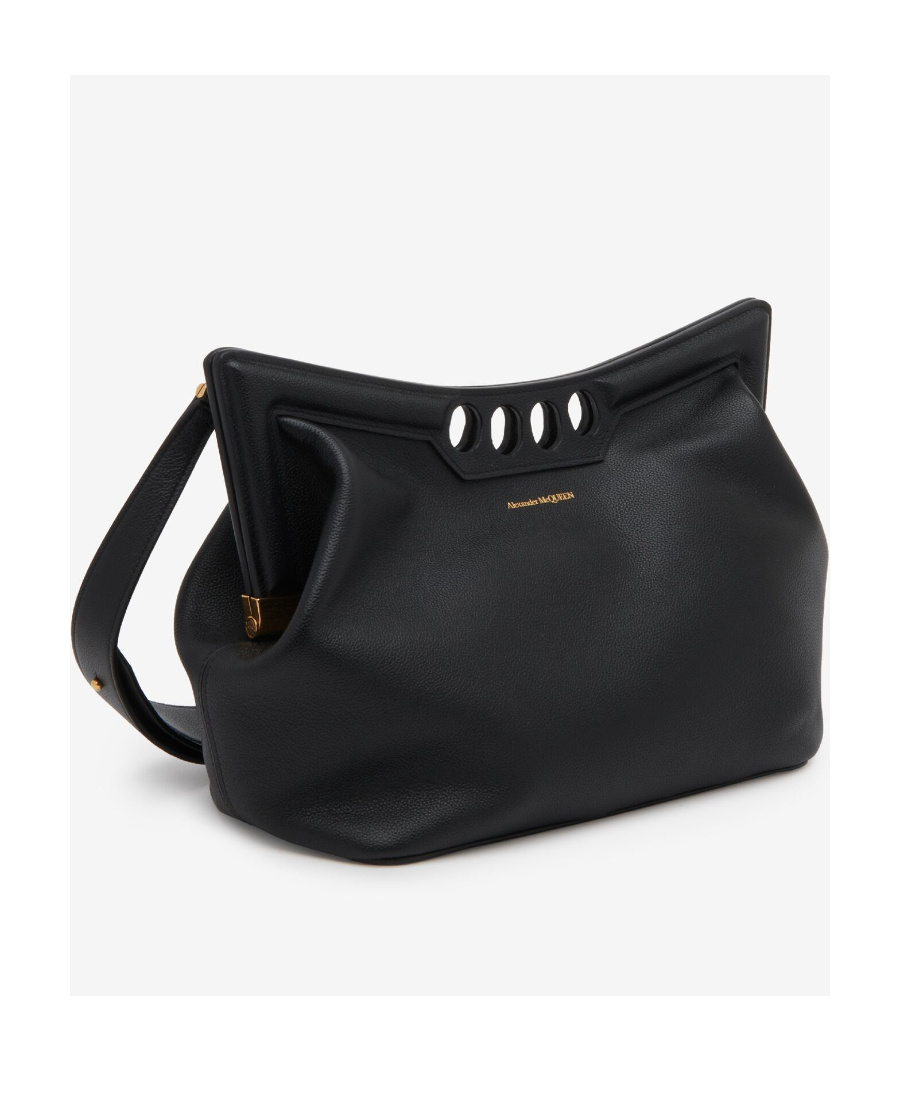 Alexander Mcqueen The Peak Shoulder Bag In Black