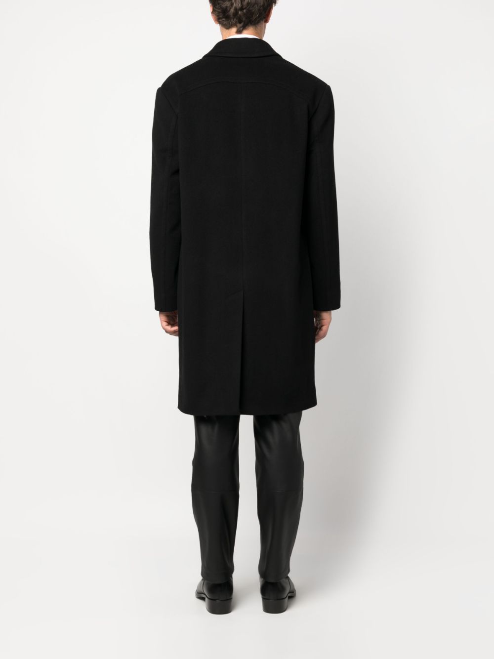 Alexander Mcqueen Single-breasted Coat In Black