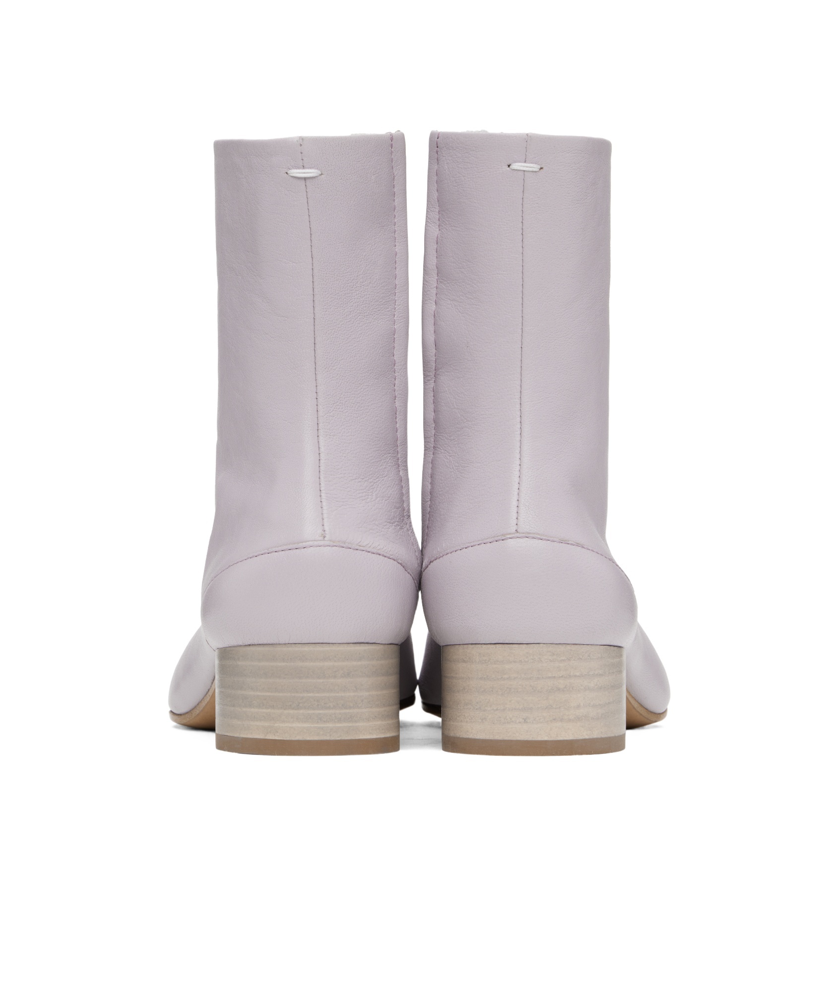 Maison Margiela Purple Tabi Ankle Boots In Gray