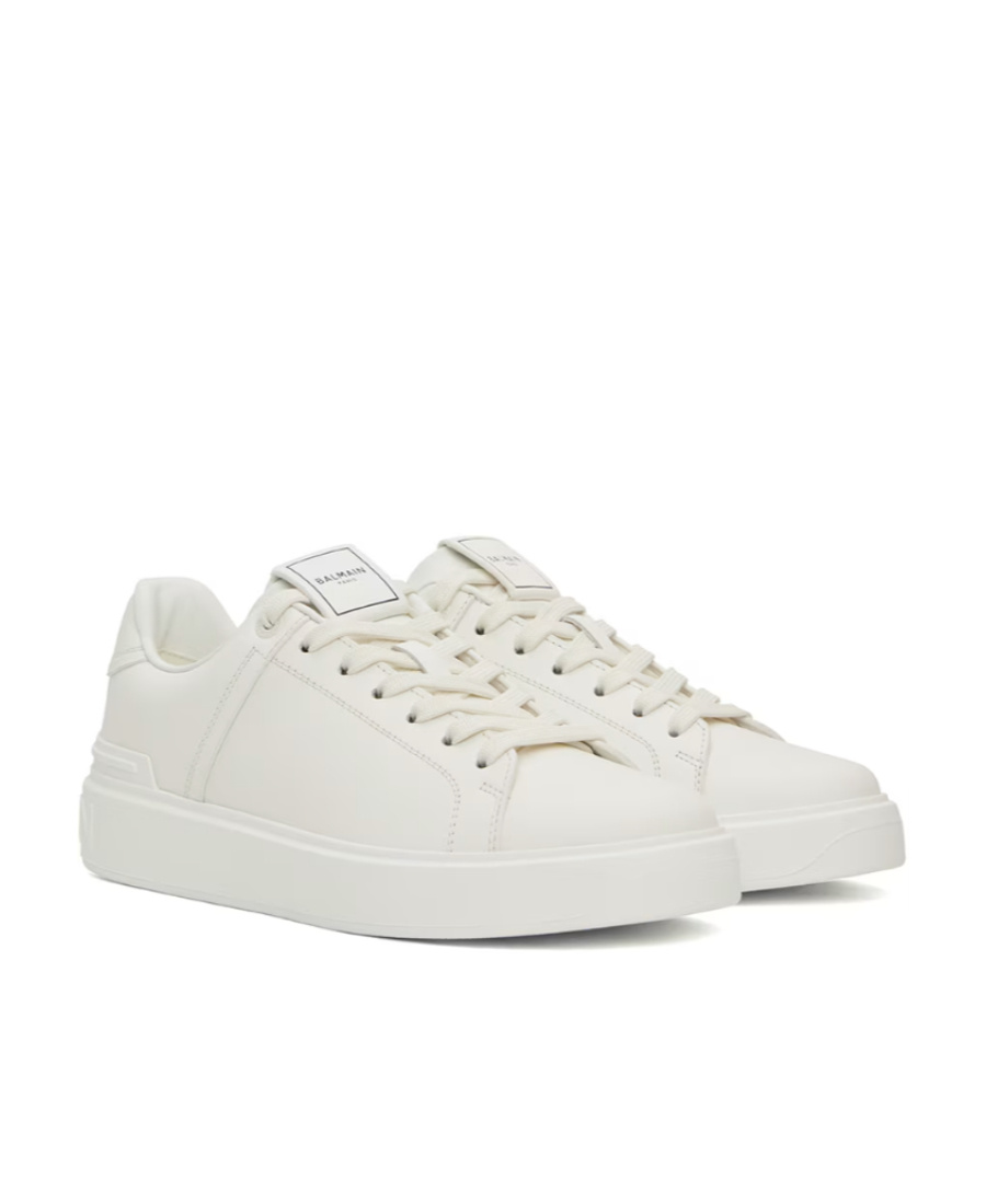Balmain B-court Sneakers In White