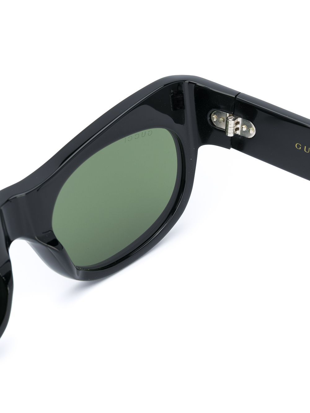 Gucci Curved Rectangle-frame Sunglasses In Green