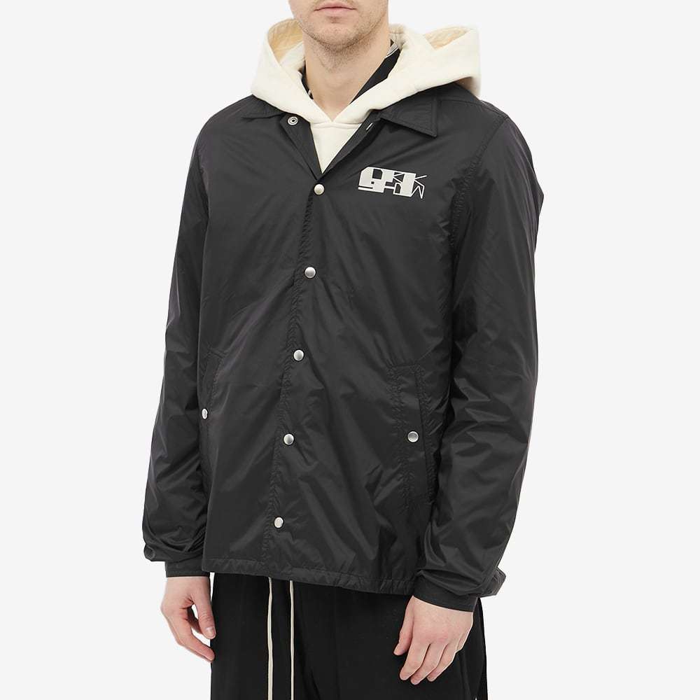 Rick Owens Drkshdw Logo-print Snap Front Jacket In Black