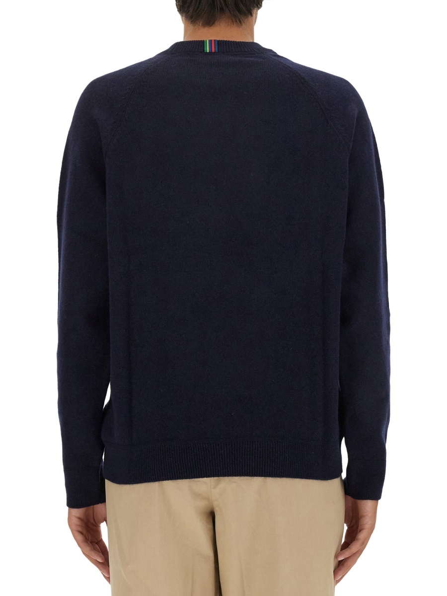 Paul Smith Long-sleeve Merino-wool Jumper In Black