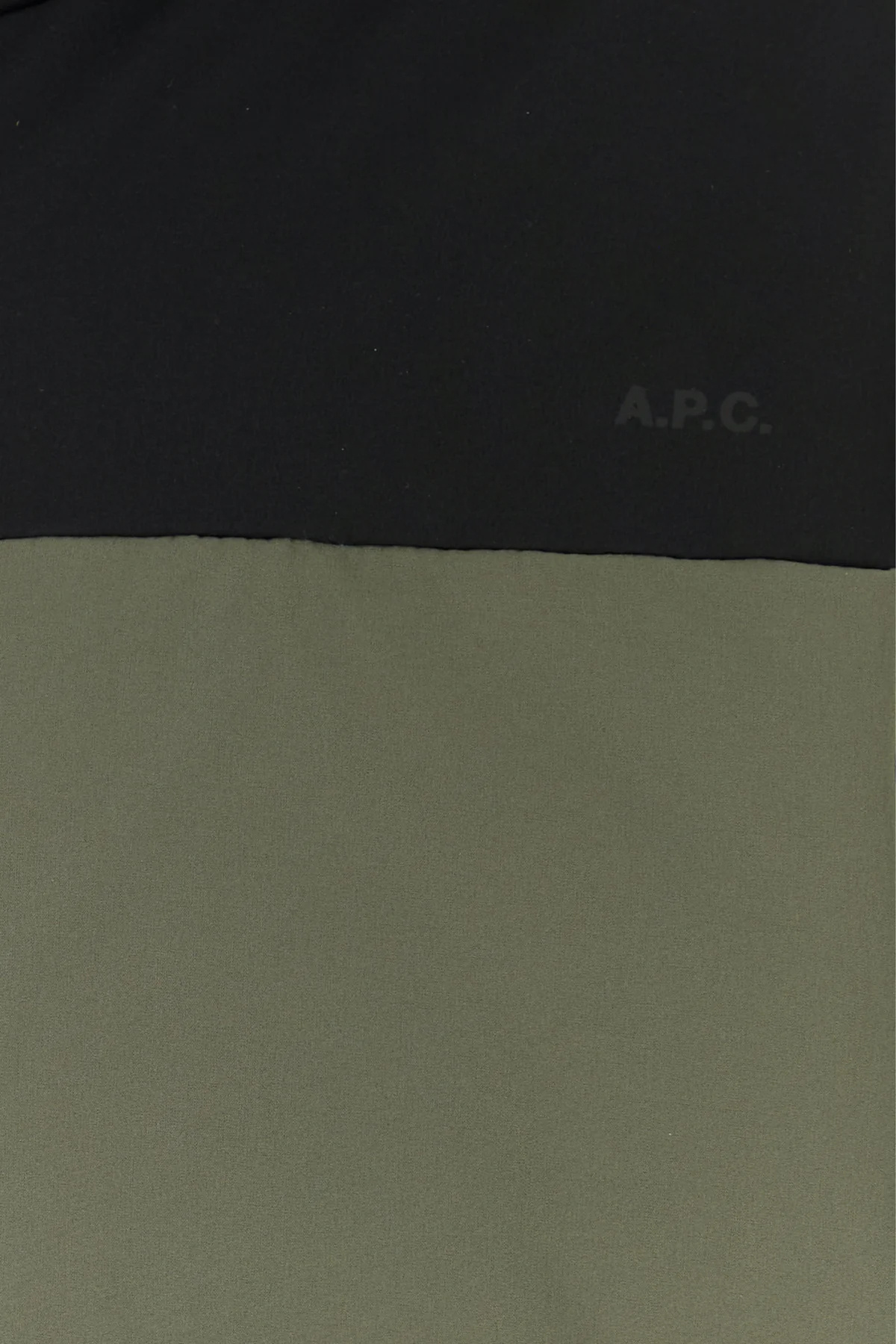 Apc A.p.c. Sage Green Stretch Polyester Reversible Padded Jacket In Green
