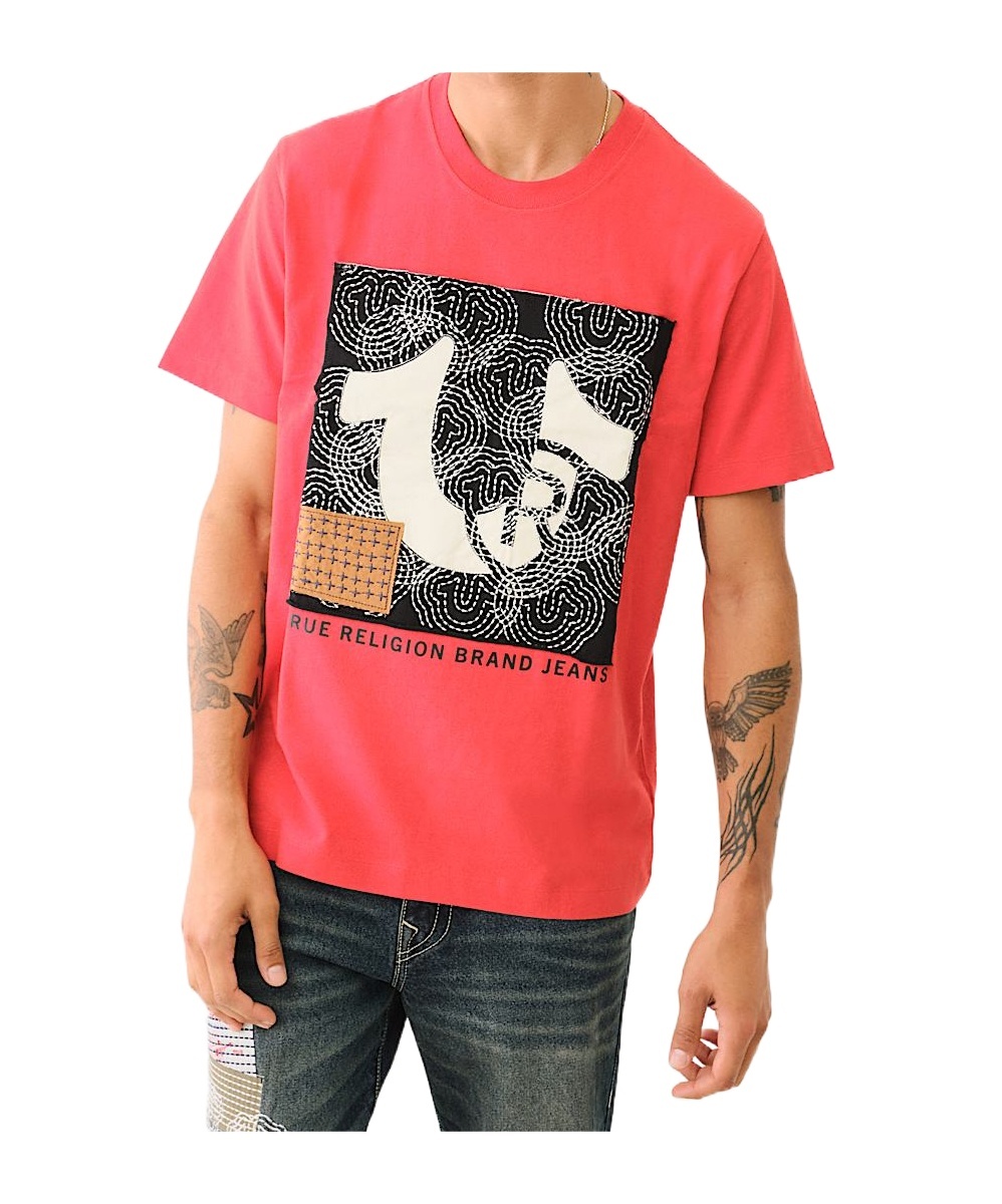 True Religion Sashiko Horseshoe Tee In Multicolor