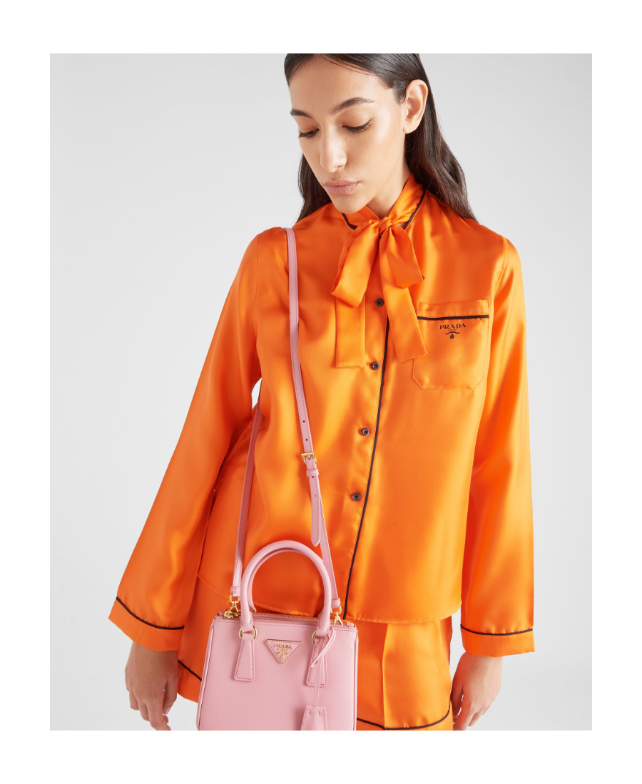 Prada Galleria Saffiano Leather Micro Bag In Pink