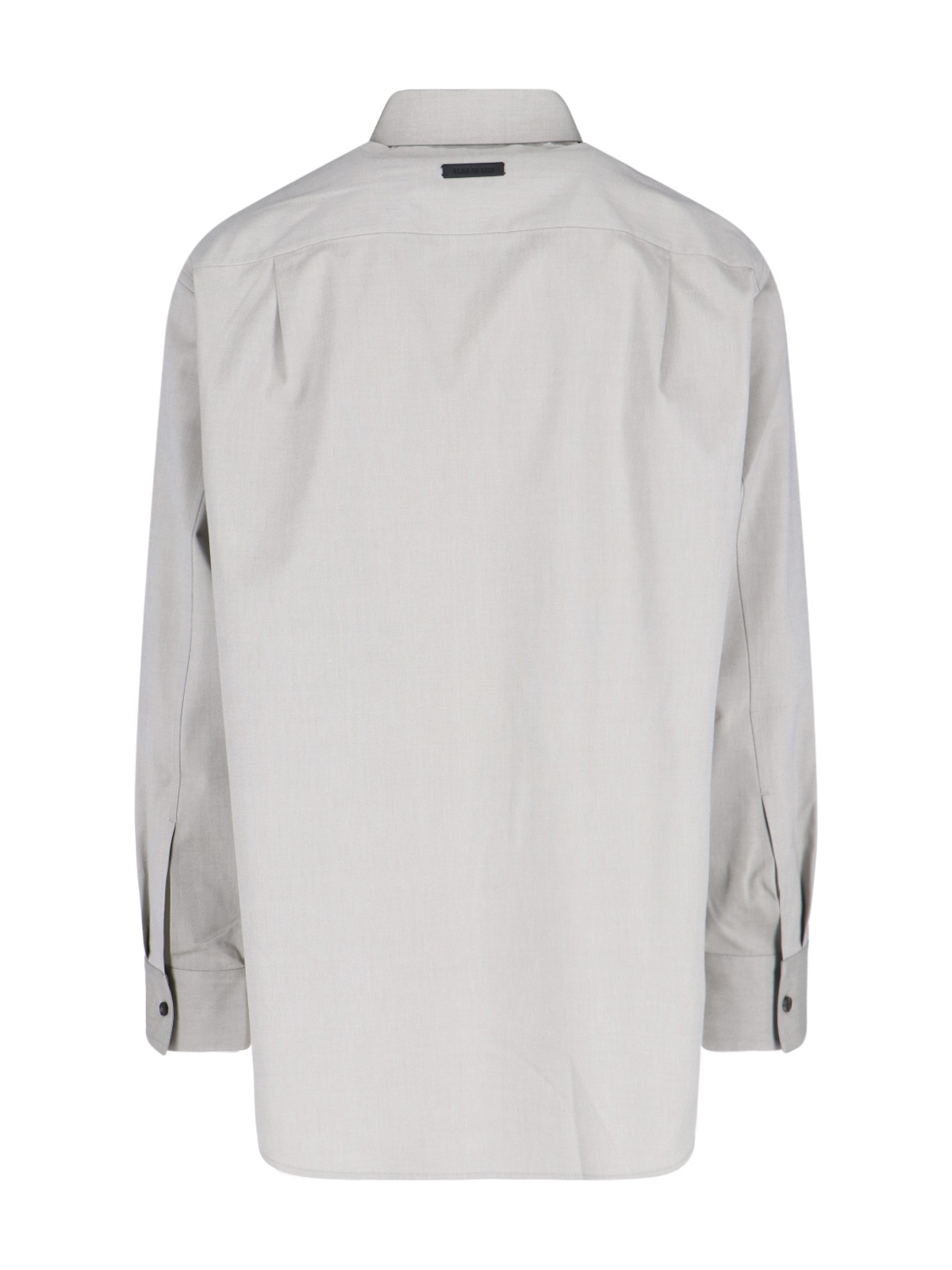 Fear Of God Long-sleeved Curved Hem Shirt In White