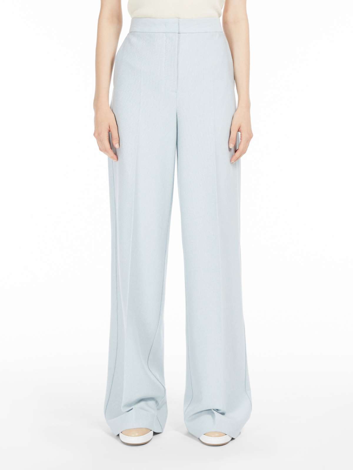 Max Mara Wide-leg Casual Pants In White