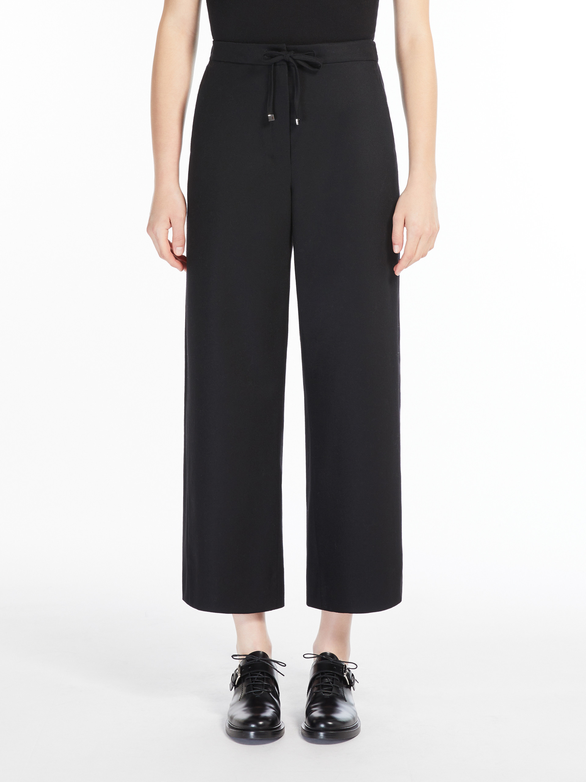 Max Mara Elastic Waist Casual Pants In Black