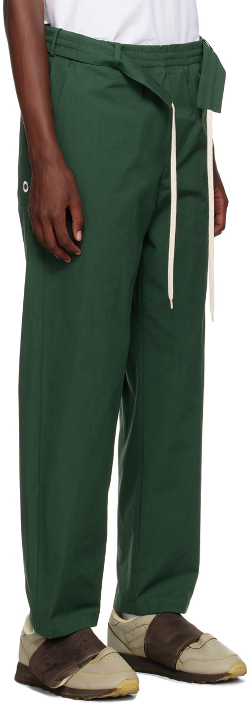 Craig Green Cotton Tapered Trousers In Green