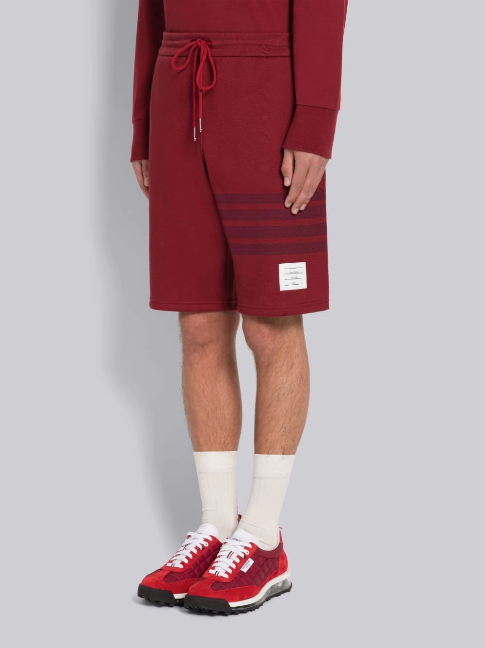 Thom Browne Rwb Striped Shorts In Red