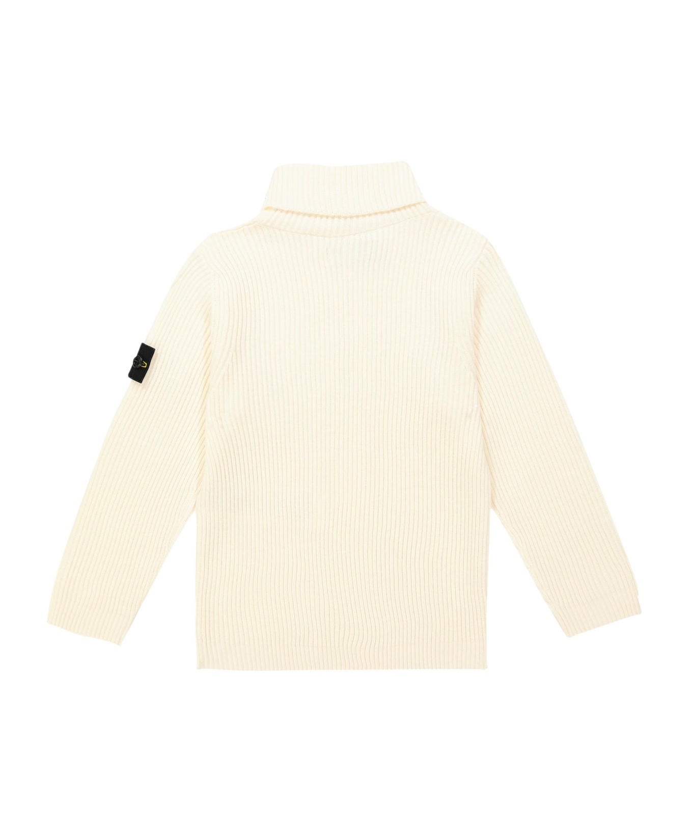 Stone Island Turtleneck Sweater In White