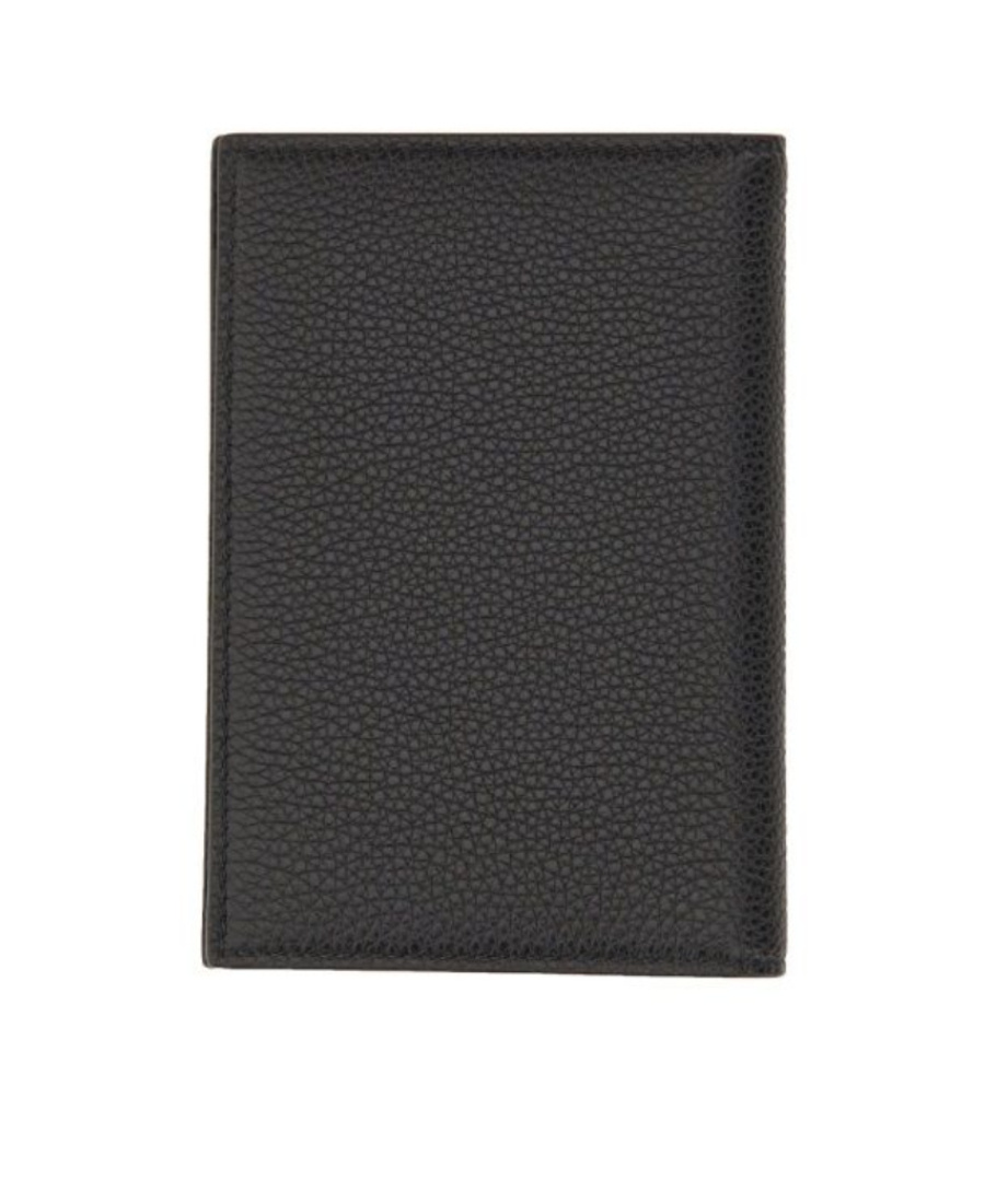 Tom Ford Engraved-logo Passport Holder In Black