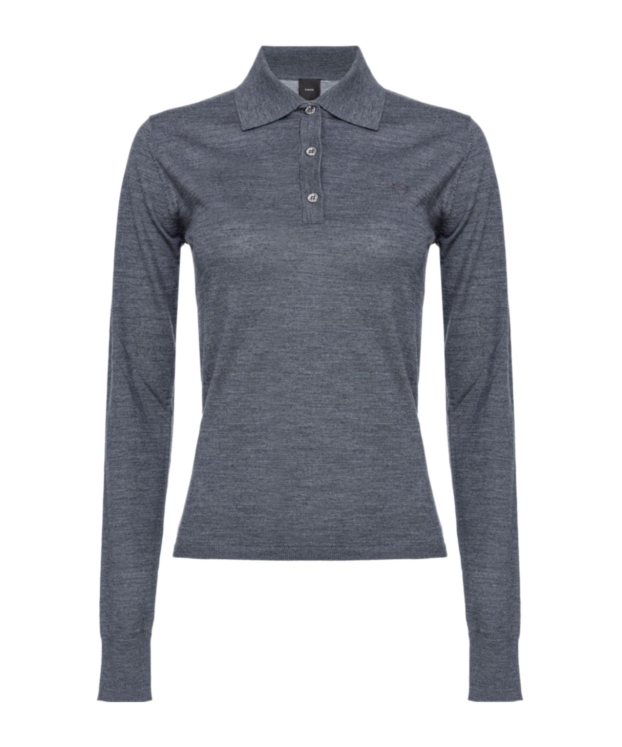 Shop Pinko Liquoroso Wool Polo Top In Gray