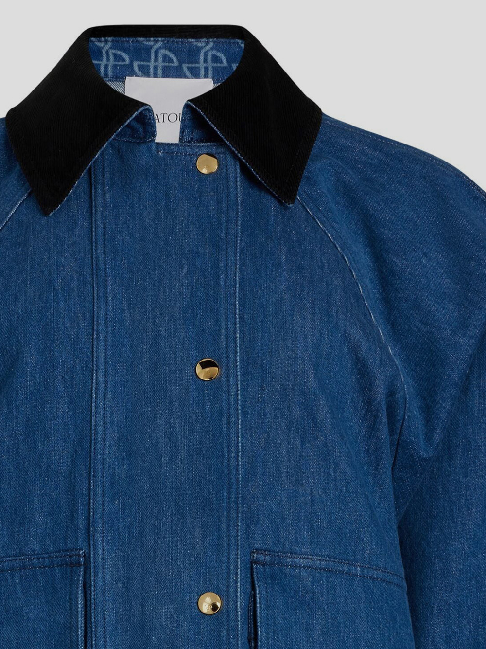 Patou Long Sleeved Denim Workwear Jacket In Blue