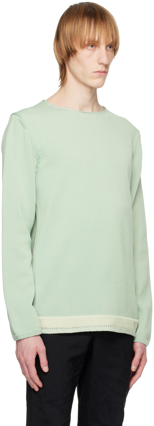 Comme Des Garçons Round-collar And Long-sleeved Sweater In Multicolor