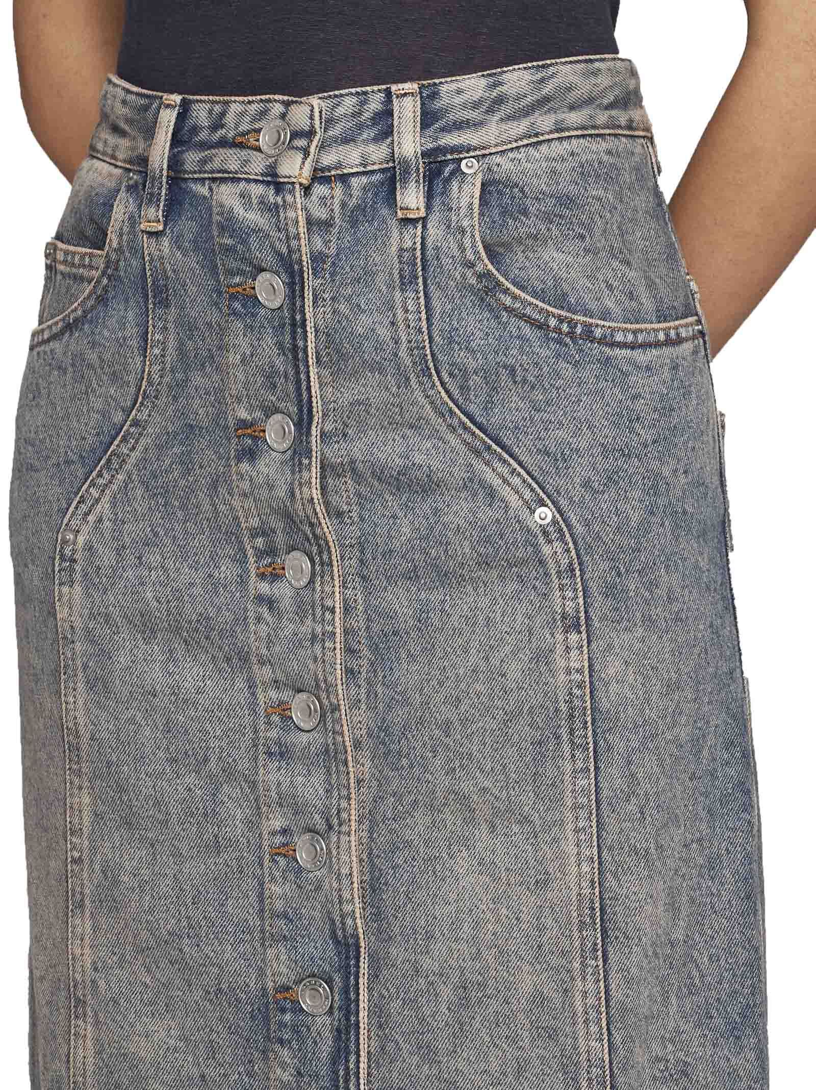 Isabel Marant Étoile Vandy Denim Skirt In Gray