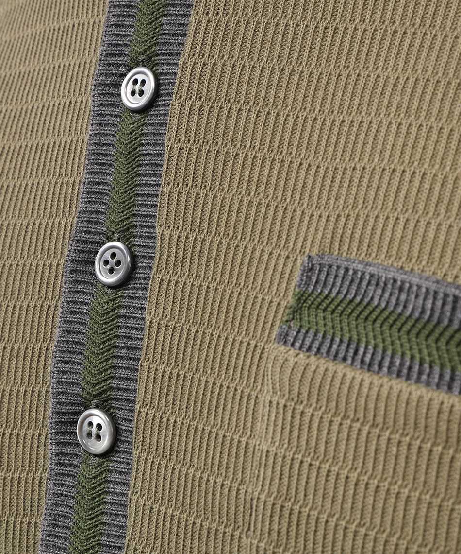 THOM BROWNE THOM BROWNE POINTELLE STRIPE DETAILED POLO SHIRT