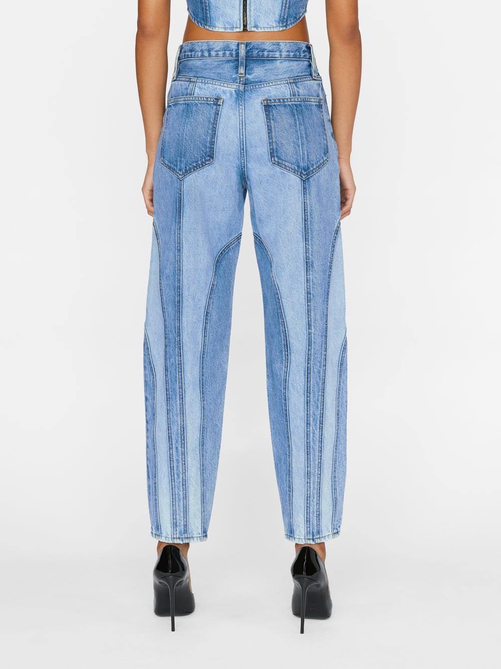 Frame Belt-loop Jeans In Blue
