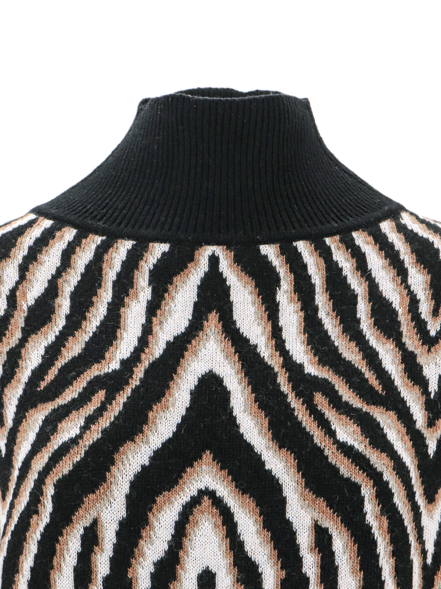 Erika Cavallini Patterned-intarsia Wool-blend Jumper In Black