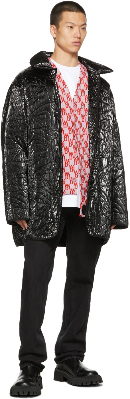 We11 Done Oversized Quilted Casual Jacket In Black