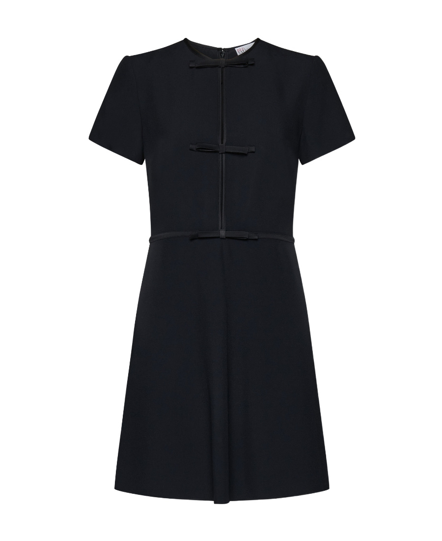 Red Valentino Knot-detail Mini Dress In Black